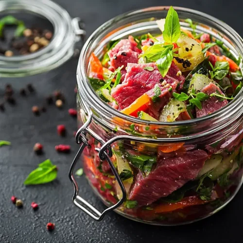 recette Salade asiatique au bœuf mariné