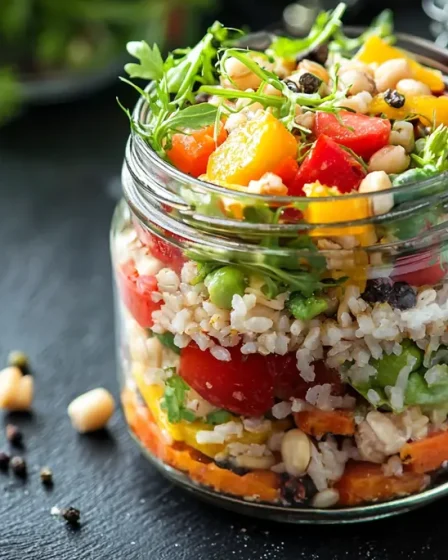 recette Salade de riz sauvage et légumes croquants