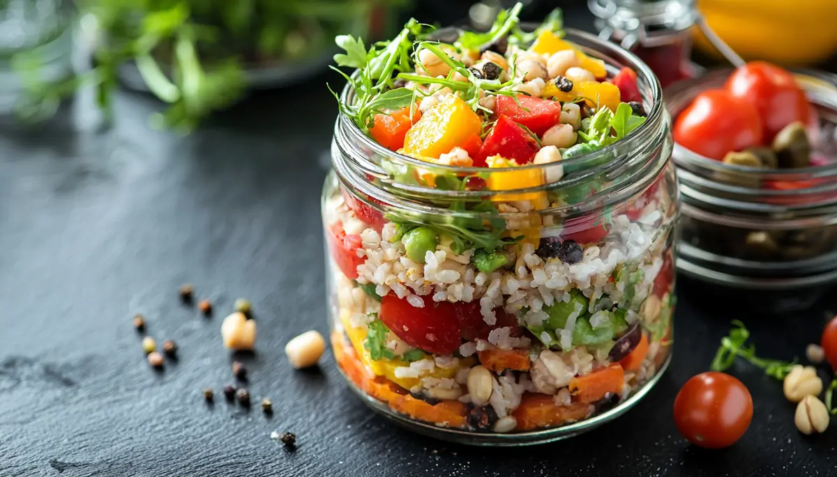 recette Salade de riz sauvage et légumes croquants