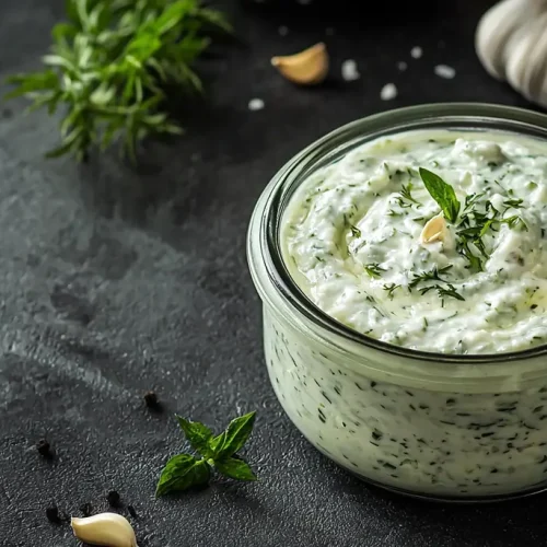 recette Sauce tzatziki fraîche et mentholée