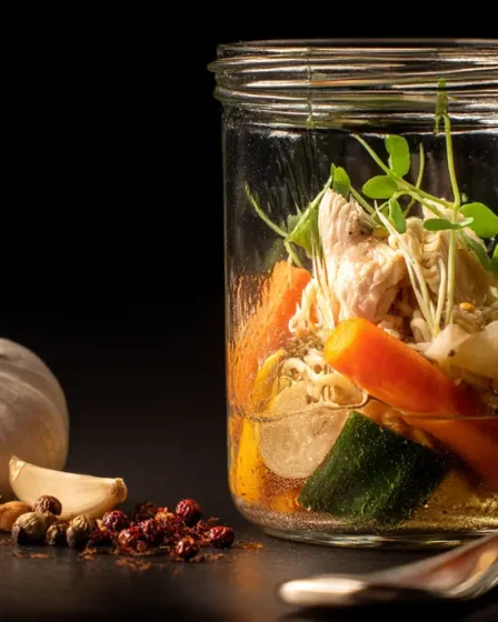 recette Nouilles sautées au poulet et légumes croquants