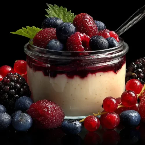 recette Panna cotta vanille fruits rouges
