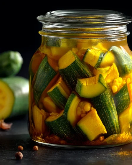 Pickles de courgettes au curcuma