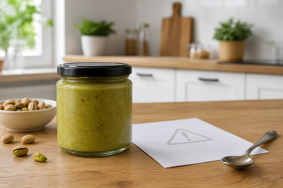 Pot de crème de pistache rappelé pour salmonelles dans une cuisine