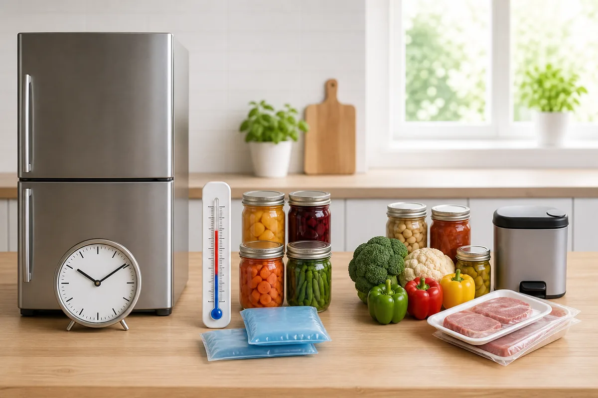 Mémo visuel sans texte pour trier frigo et congélateur après une coupure de courant
