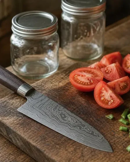 Acier damas en cuisine